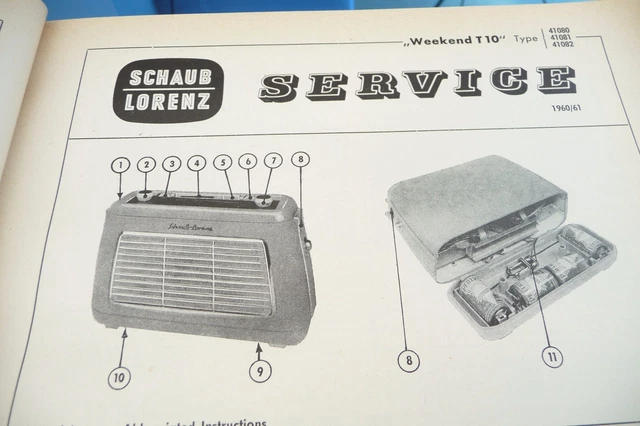 SERVICE MANUEL D'INSTRUCTIONS pour Schaub-Lorenz Weekend T 10, 41080