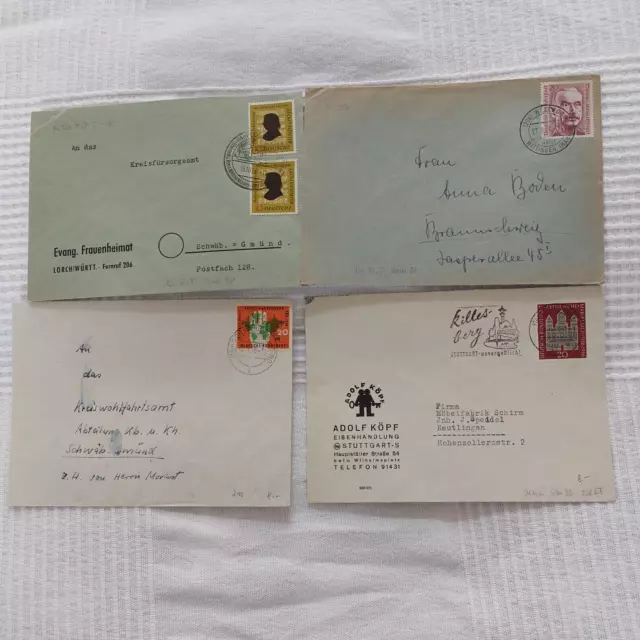 BRD Fünfzigerjahre / 27 x Belege