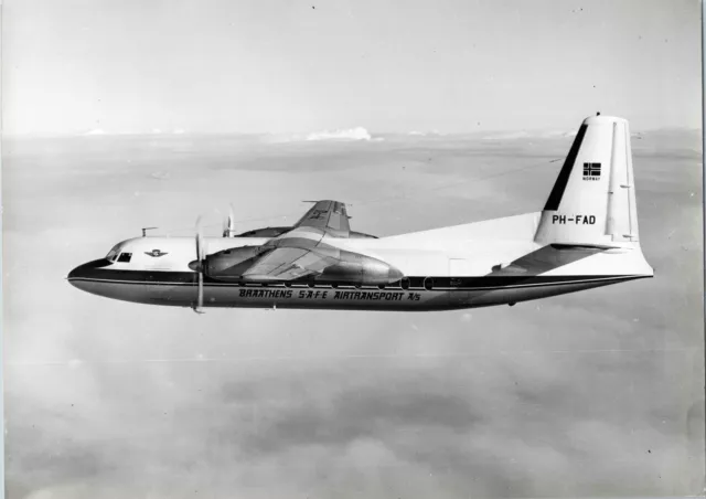 Braathens Safe Fokker F-27 Original Vintage Manufacturers Photo Airline S.a.f.e.