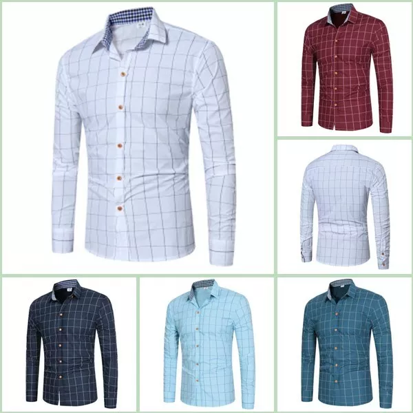 Top Luxury Shirt Slim Fit Stylish Casual Mens Dress Shirts Floral Long Sleeve