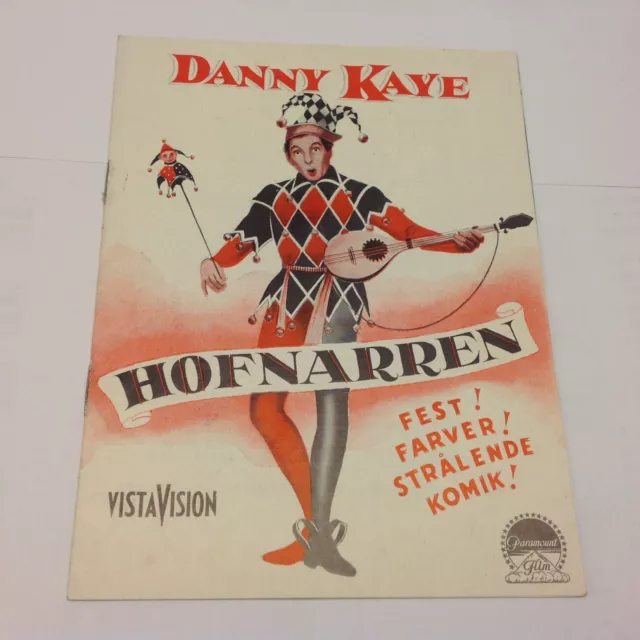 The Court Jester Danny Kaye Glynis Johns Rathbone Vtg 1955 Danish Movie Program