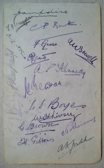Hampshire County Cricket Club 1926 & Nottinghamshire 1926 Autograph Album Page