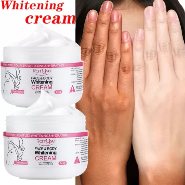 2PCS Dark Skin Bleaching Cream Armpit Face Body Whitening Brightening Lightening