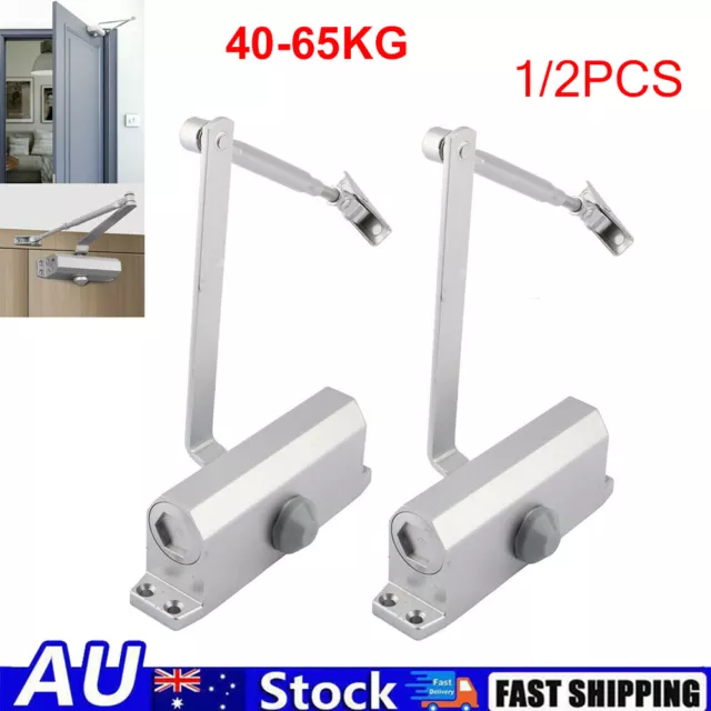 1/2X Automatic Door Closer Fire Rated Adjustable Hydraulic Door Closure 45-65KG