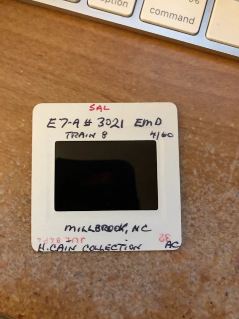 Duplicate Slide SAL #3021 EMD E7A Seaboard Air Line Millbrook NC 1960 Action 2