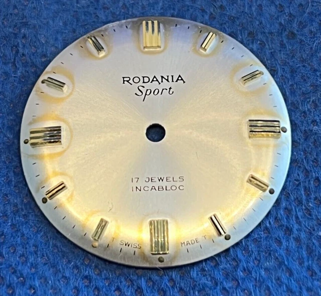 Cadran De Montre Chronographe WALKER Extra Plat - 17 Rubis, Fond En Laque Suisse, Neuf