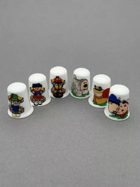 The Magic Roundabout fine bone china thimbles full set of six