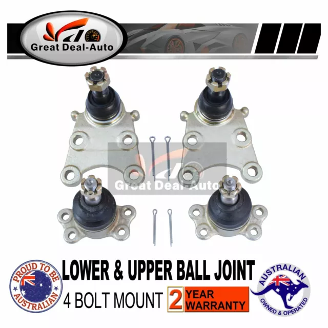 4PCS Lower + Upper Ball Joint For Holden Rodeo TFS17 TFS54 TFS55 4X4 Models