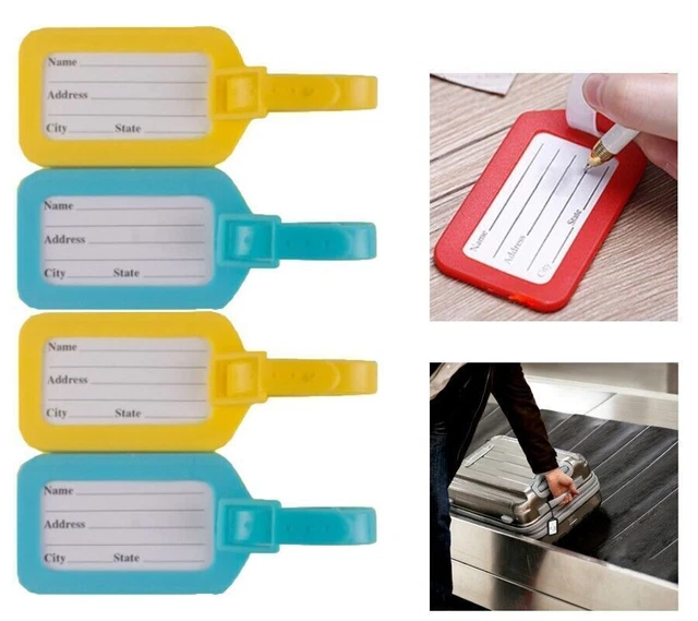 Luggage Tags Suitcase Id Travel Labels Address Name Tag Baggage Bag Holiday Card