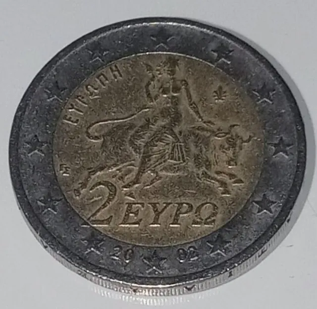 Coppia 2 Euro Grecia 2002 Con E Senza "S"