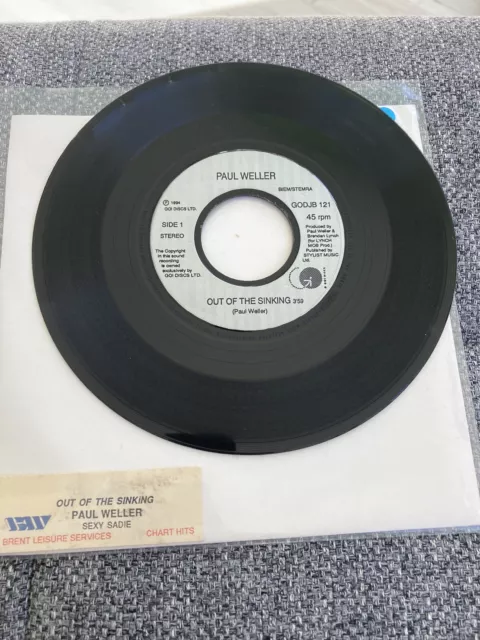 Paul Weller - Out of the Sinking / Sexy Sadie  7” Jukebox Vinyl 1994 Rare.