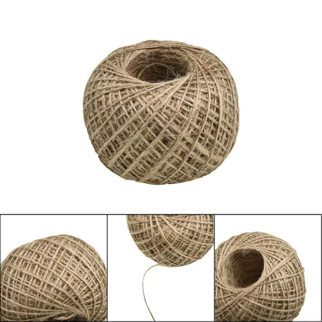 100M NATURAL JUTE Twine Hemp Rope Linen Cord Twisted String For