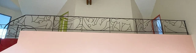 rambarde balustrade fer forgée, unique hommage Henri Matisse 13m total