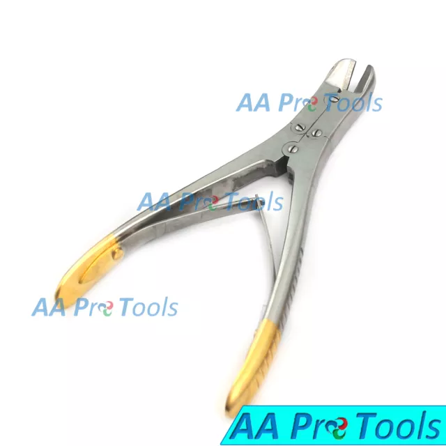 AA Pro: T/c Pin & Wire Cutter 8.5" Double Action Angled, Gold Handle Or Grade 2