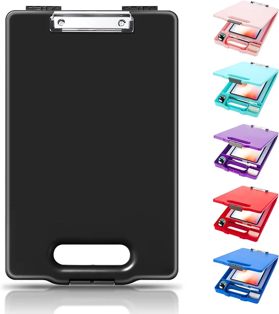 Sooez Heavy Duty Clipboard with Storage and Handle, Storage Clipboard with Compa
