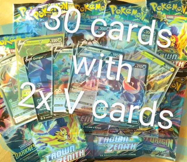 Pokemon HIT Pack includes 2x V cards plus Holos