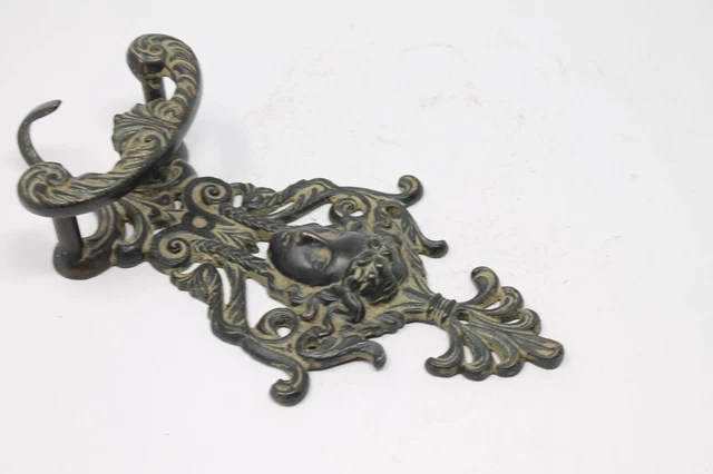 Vintage Original Hand Crafted Brass English Wall Hook Hanger Hardware NH6819 5
