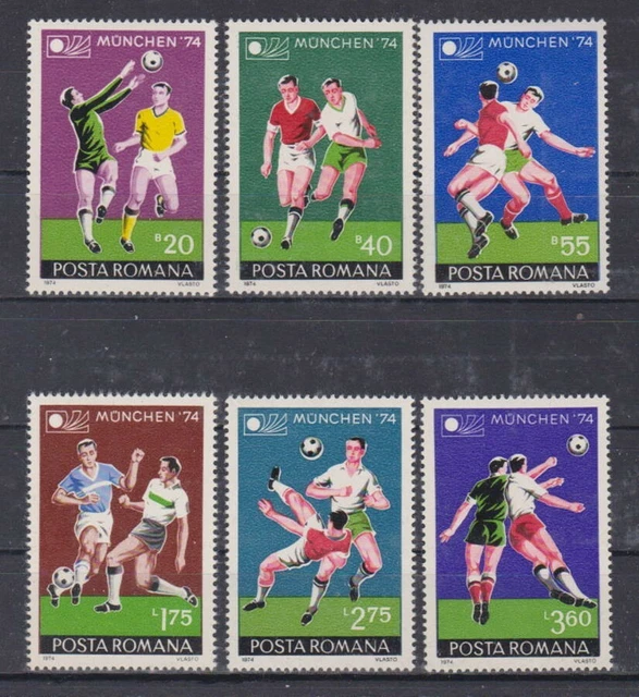 Rumänien postfrisch MiNr. 3203-3208 Fußball-Weltmeisterschaft Deutschland 1974
