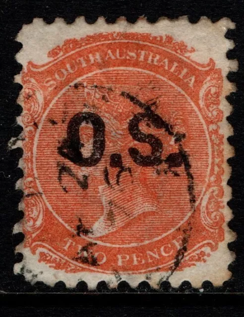 South Australia 1874 1876 2d Two Pence Official thick OS SGO38 Used