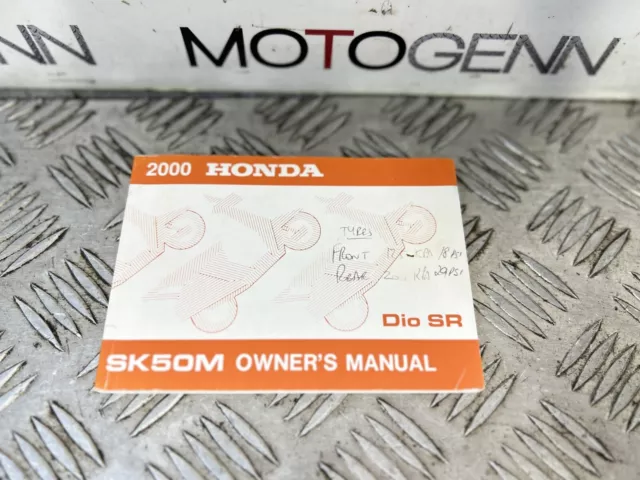 Honda Sk50M Dio Sr Owner's Manual Oem