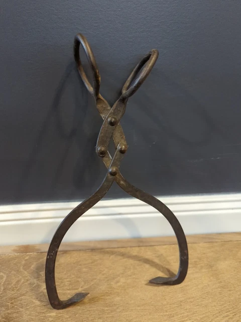 Antique  Compound Action Tongs -  11" jaws!!