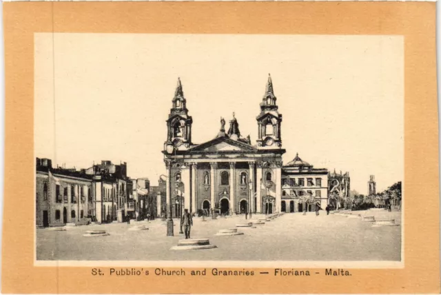 CPA AK Floriana St Pubblio's Church and Granaries MALTA (1260595)