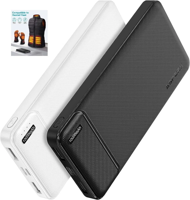[2-Pack] Power Bank USB Charger Battery Pack for Heated Vest Jacket Gilet 5V UK