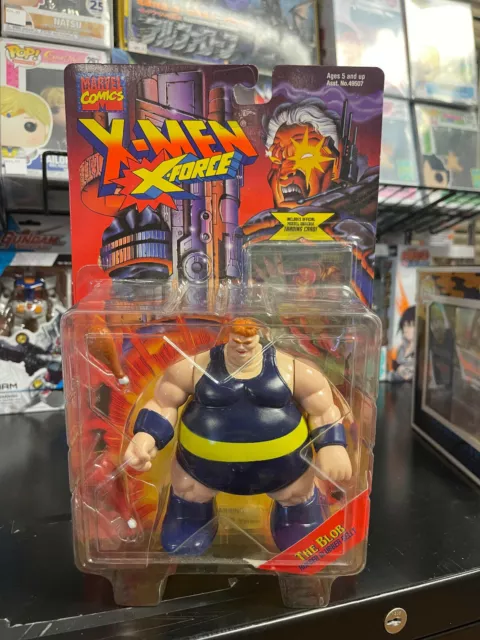 Marvel Comics X-Men X-Force The Blob Figure 1995 TOY BIZ w Trading Card NEW
