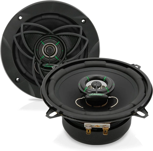 Lanzar Upgraded VX 5.25” Pair 2-Way Speaker - Powerful 120 Watts Peak 4 Ohms