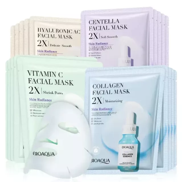 Máscara facial de colágeno BIOAQUA centella VC hidratante refrescante máscaras