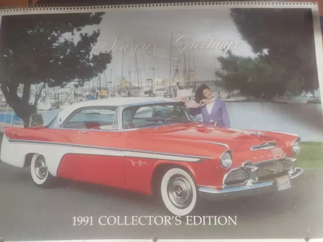 1991 Car Calendar Collectors Edition Very Good Condition