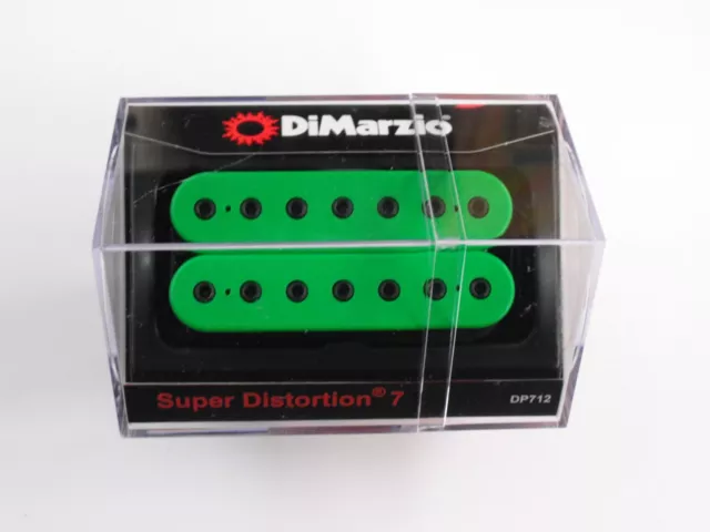 DiMarzio Super Distortion 7 String Bridge Humbucker Green W/Black Poles DP 712