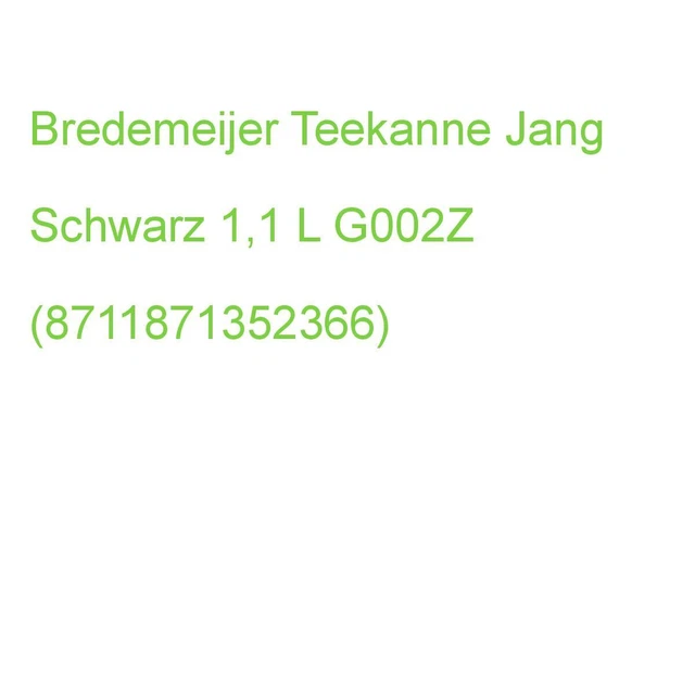 Bredemeijer Teekanne Jang Schwarz 1,1 L 2-tlg. G002Z (8711871352366)