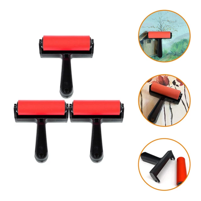 3 rodillos de plástico para fabricación de impresión, rodillos de sello,