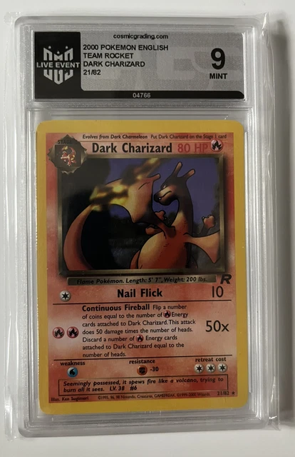 Pokemon 21/82 Dark Charizard Glurak Team Rocket - Unlimitiert/Non Holo Englisch