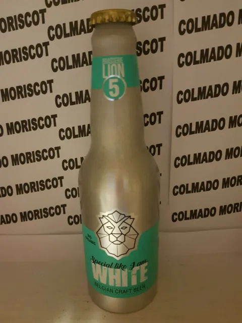 LION WHITE 5,0% 33cl BIO ORGANIC BELGICA cerveza beer biere bier aluminum bottle