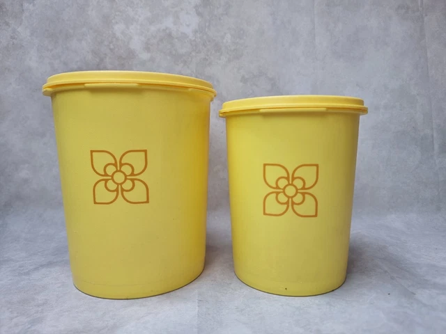 Sucrier Vintage Tupperware Jaune à Bec Verseur – Plastique Années 80