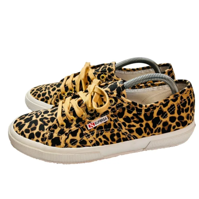 Superga 2750 Fantasy COTU Size US 10 EU 41.5 Women's Leopard Print Cotton Shoes