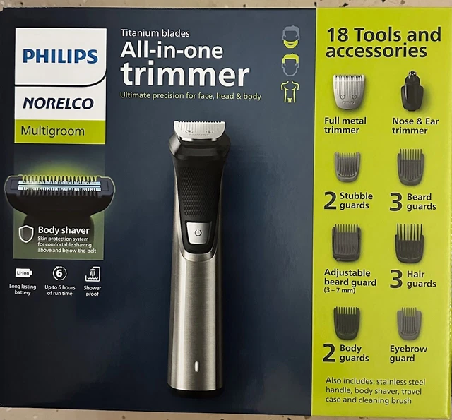 PHILIPS NORELCO MULTIGROOM 9000 Titanium Blades, Allinone Trimmer