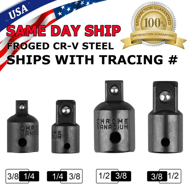 4-pack 3/8" to 1/4" 1/2 inch Drive Ratchet SOCKET ADAPTER REDUCER Air Impact Set
