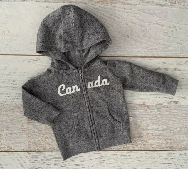 CANADA BABY SZ 6-12 mths jumper sweater hooded jacket zipfront NEW WITHOUT TAGS