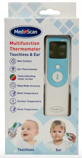 Brand New Medescan Multi Function Touchless Forehead & Ear Thermometer