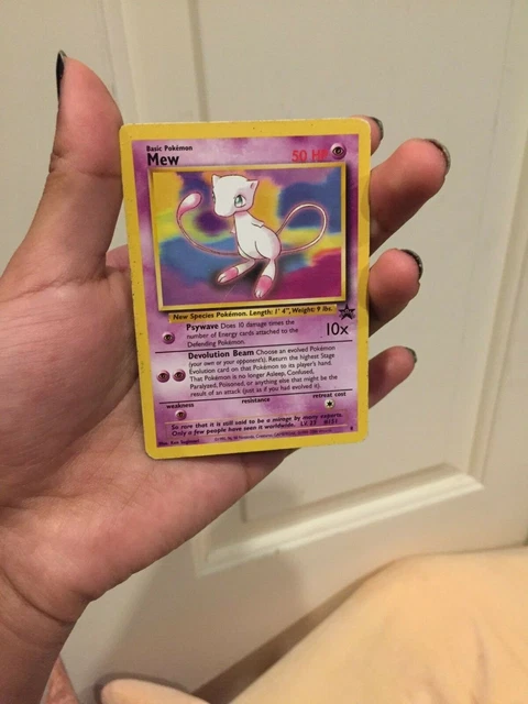 RARE MEW 1995 promo Pokemon card Wizards (comes with mega mewtwo sleeve)  $360.00 - PicClick