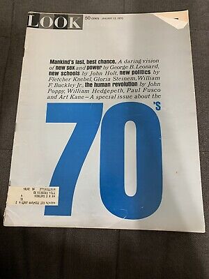 LOOK  MAGAZINE  January 13,1970  The Human Revolution VINTAGE ADS Gloria Steinem