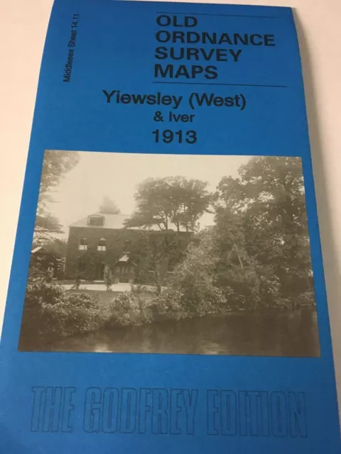 Old Ordnance Survey Map Yiewsley West & Iver 1913