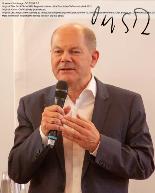 Repro-Autogramm - Olaf Scholz - Gerahmt - SPD - Bundeskanzler 2