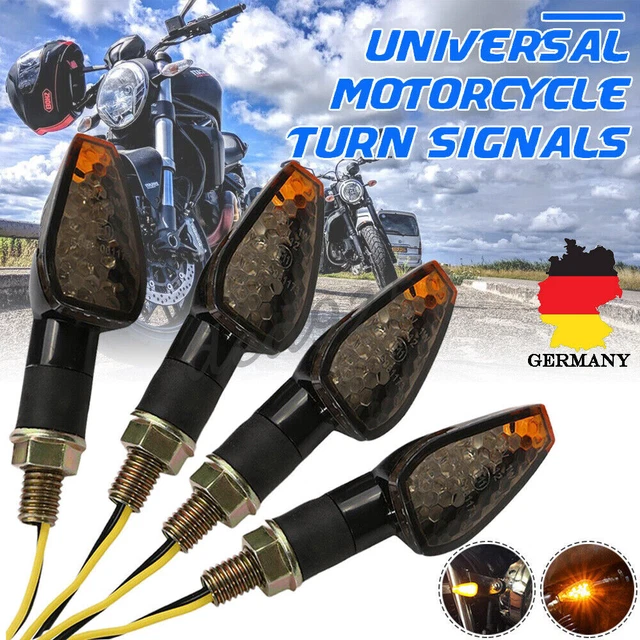 4 Stück 12V LED Blinker Für Motorrad – Universal, E‑geprüft, Wasserdicht, Von Dreamizer