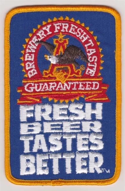 Anheuser-Busch Brewery Fresh Beer Tastes Better Iron On Patch *New* #559