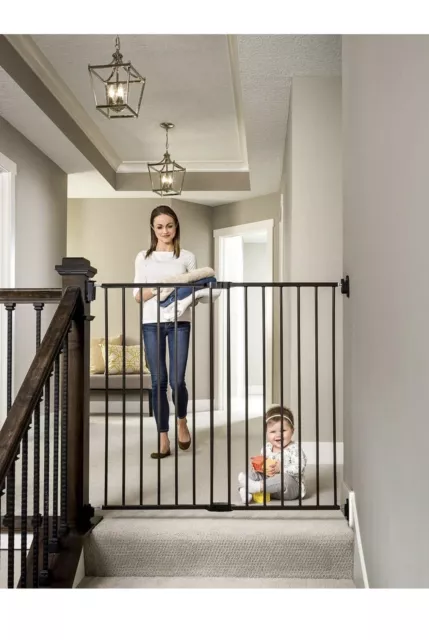 Regalo 2-in-1 Extra Tall Easy Swing Stairway and Hallway Walk Through Baby Gate