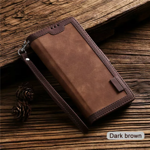 Retro Leather Magnetic Flip Wallet  Case Cover for Apple iPhone 15 7 8 14 11 13